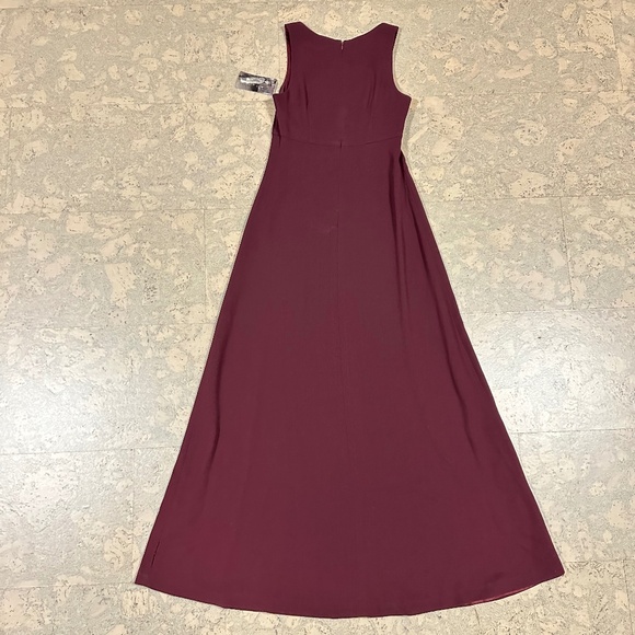 Vintage Nicole Miller Evening Gown Burgundy Size 6 Mid-90s Tag Still On - Picture 12 of 13